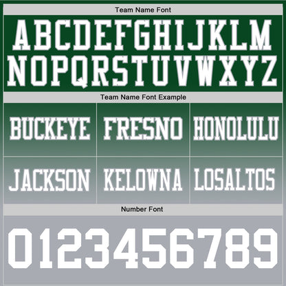Custom Green White-Gray Mesh Authentic Fade Fashion Football Jersey