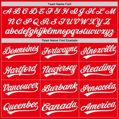 Custom Fire Red White Authentic Baseball Jersey