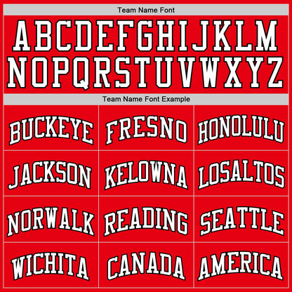 Custom Fire Red White-Black Authentic Basketball Jersey