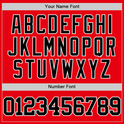 Custom Fire Red Black-White Authentic Basketball Jersey