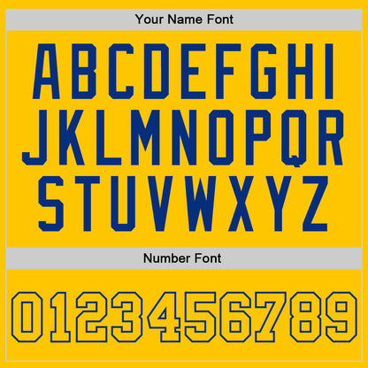 Custom Gold Gold-Royal Authentic Throwback Basketball Jersey