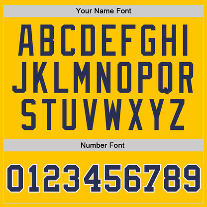 Custom Gold Navy-White Authentic Throwback Basketball Jersey