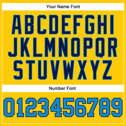 Custom Gold Blue-Navy Authentic Throwback Basketball Jersey