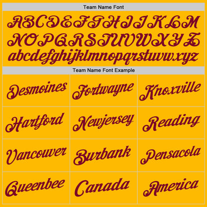 Custom Gold Maroon Authentic Throwback Basketball Jersey