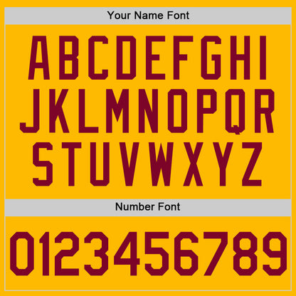 Custom Gold Maroon Authentic Throwback Basketball Jersey