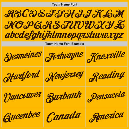 Custom Gold Brown Authentic Throwback Basketball Jersey