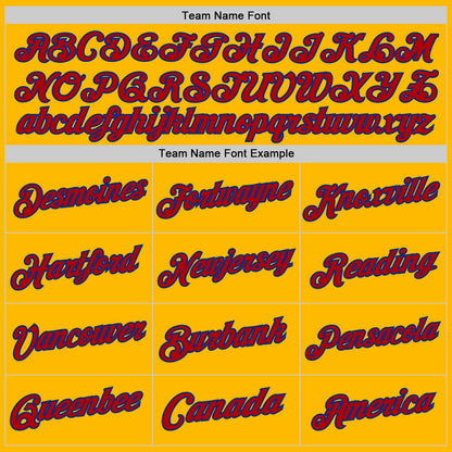 Custom Gold Red-Royal Authentic Throwback Basketball Jersey