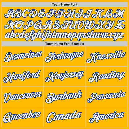 Custom Gold White-Royal Authentic Throwback Basketball Jersey