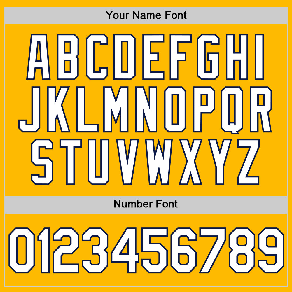 Custom Gold White-Navy Authentic Throwback Basketball Jersey