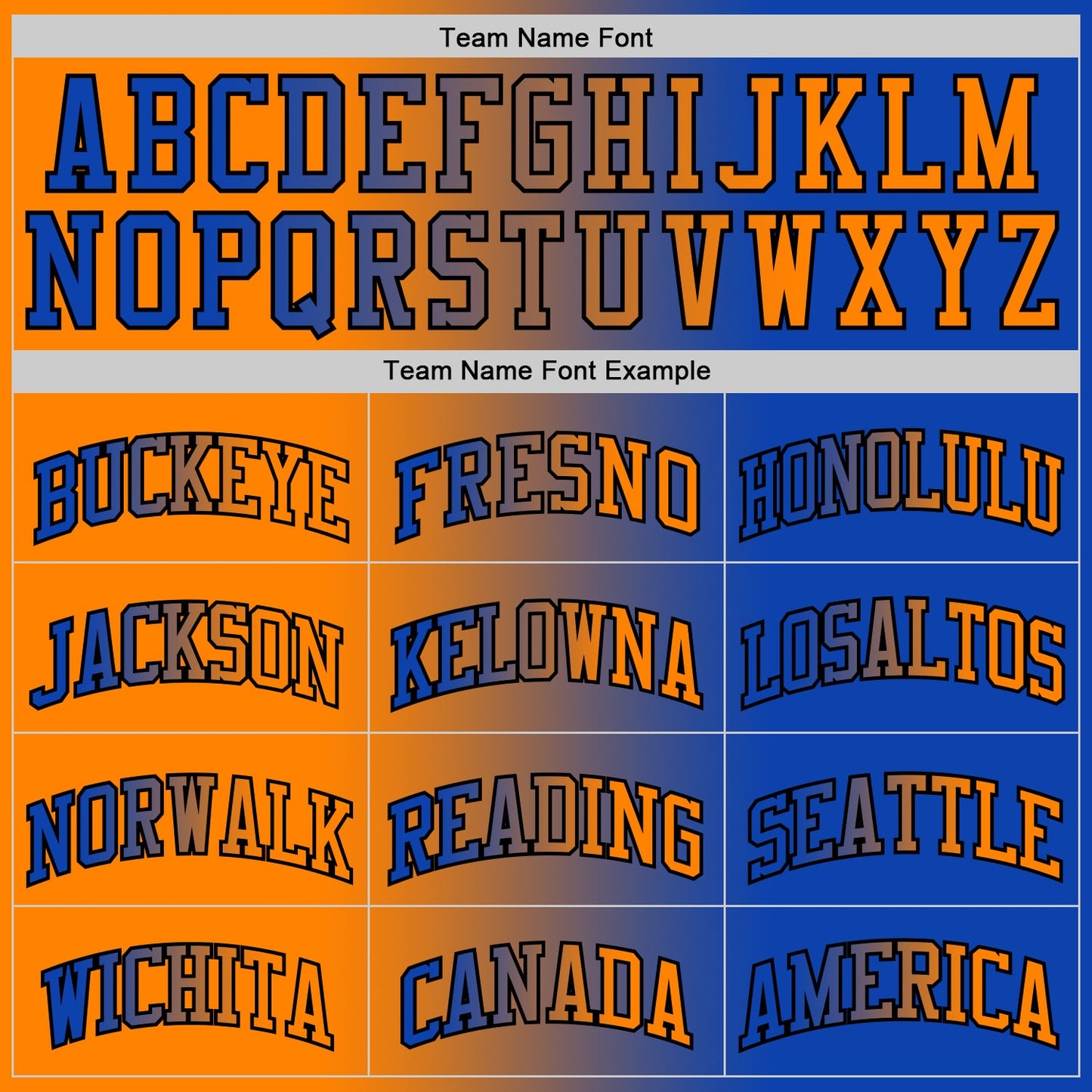 Custom Thunder Blue Bay Orange-Black Authentic Gradient Fashion Basketball Jersey