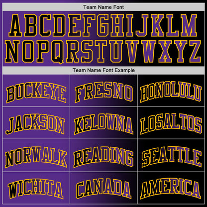 Custom Black Purple-Gold Authentic Gradient Fashion Basketball Jersey