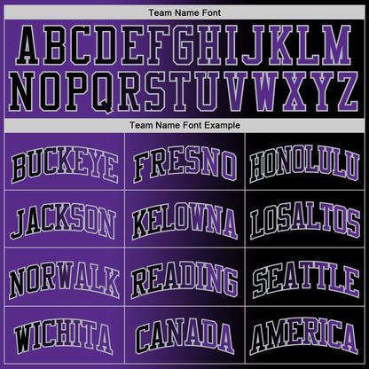 Custom Black Purple-Gray Authentic Gradient Fashion Basketball Jersey