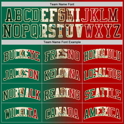 Custom Red Vintage Mexican Flag Kelly Green-Cream Authentic Gradient Fashion Basketball Jersey
