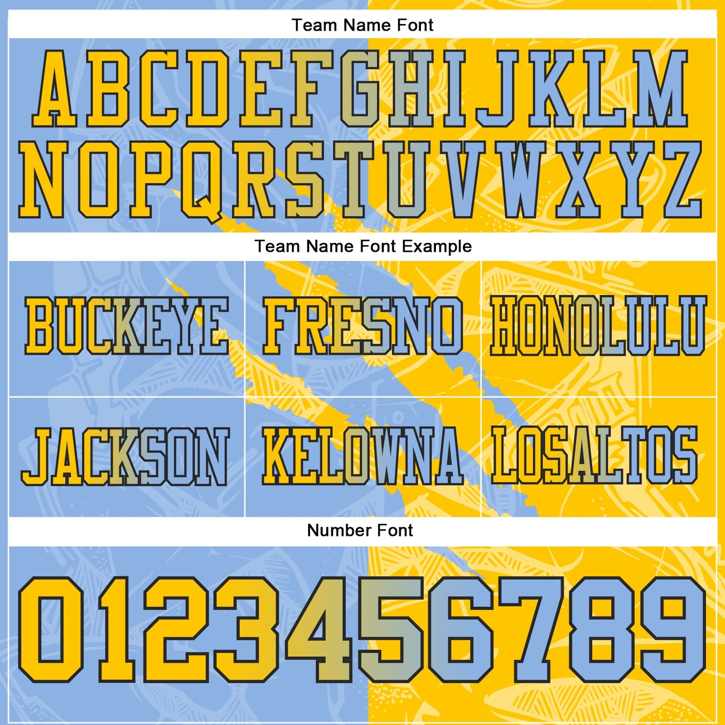 Custom Light Blue Yellow-Black Mesh Authentic Gradient Fashion Scratch Football Jersey