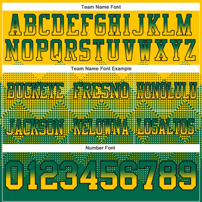 Custom Yellow Kelly Green-Black Mesh Authentic Gradient Square Shape Flag Football Jersey