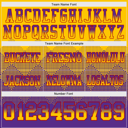 Custom Yellow Purple-Red Mesh Authentic Gradient Square Shape Flag Football Jersey