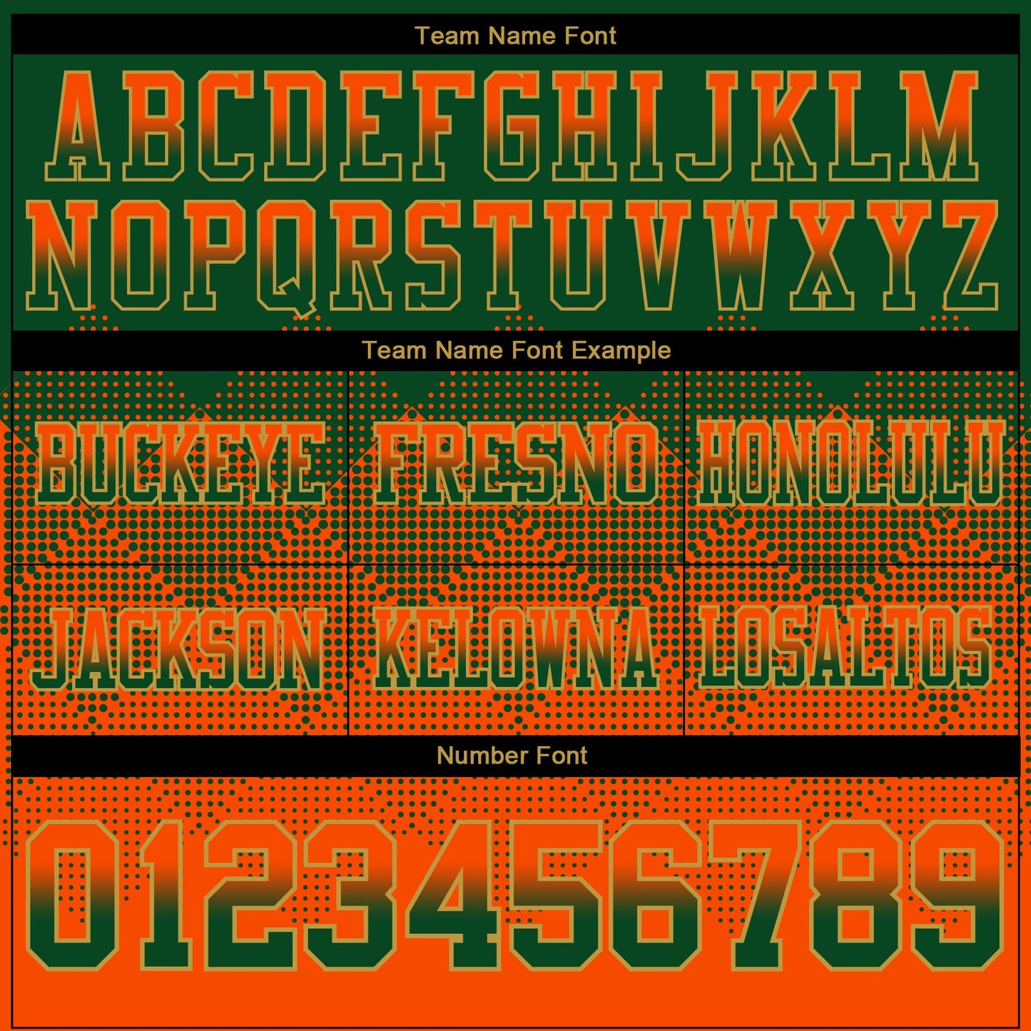 Custom Green Orange-Old Gold Mesh Authentic Gradient Square Shape Flag Football Jersey