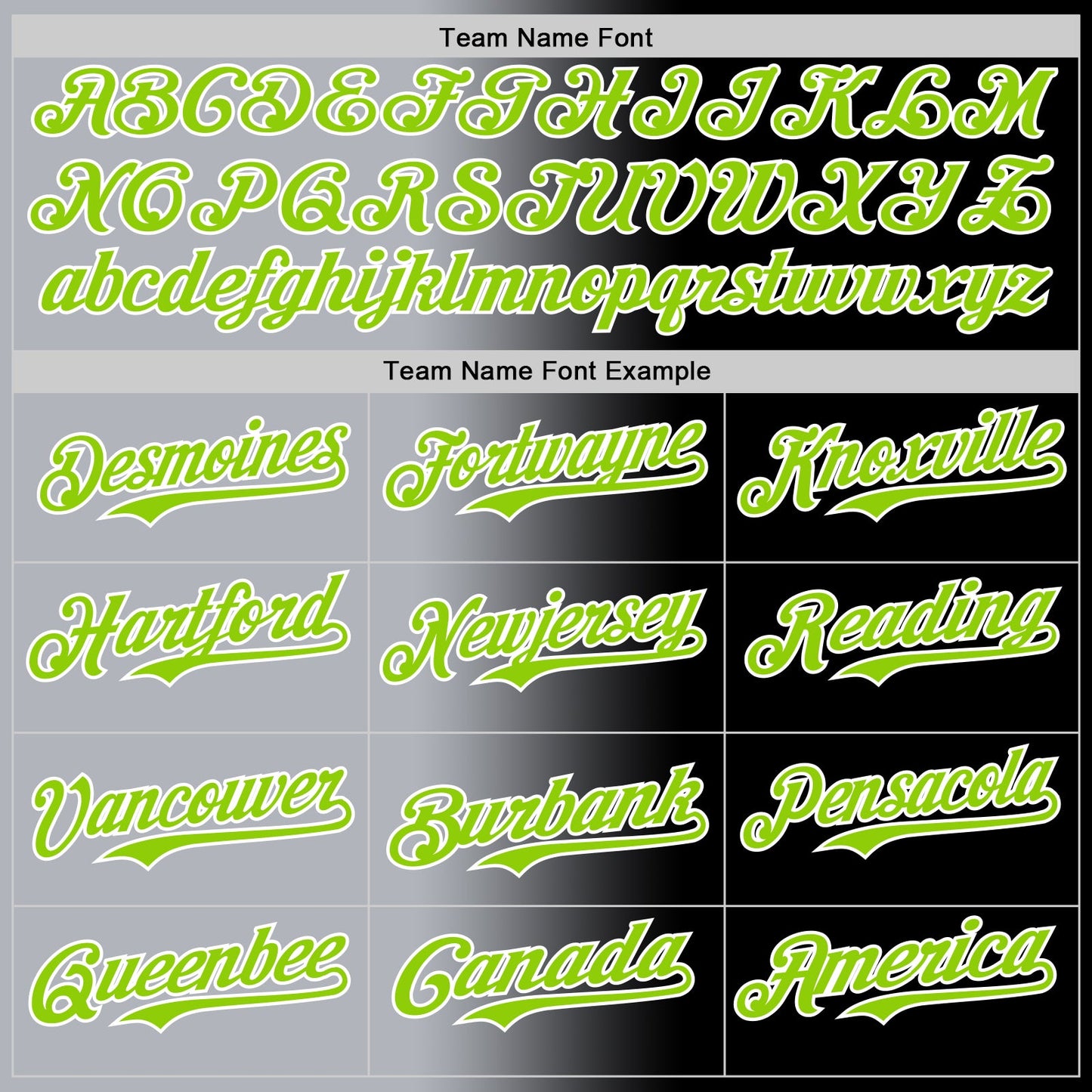 Custom Black Neon Green Gray-White Authentic Gradient Fashion Baseball Jersey
