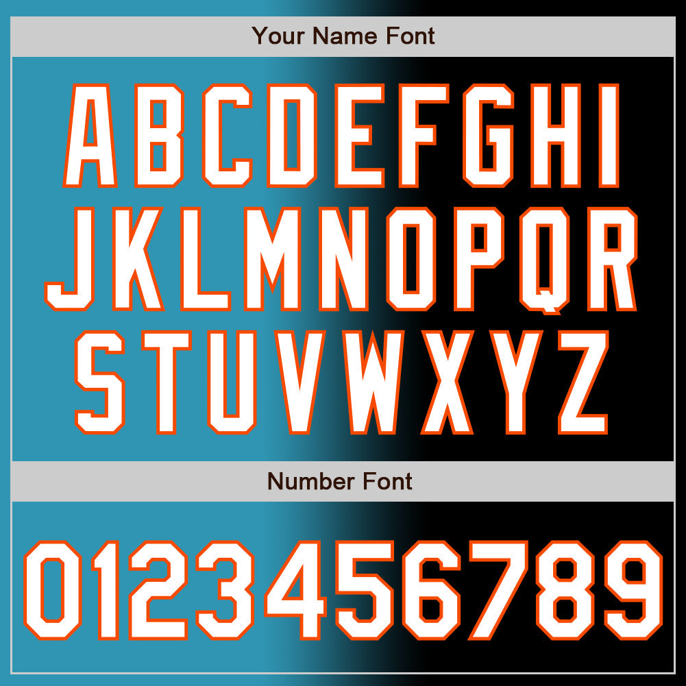 Custom Black White Panther Blue-Orange Authentic Gradient Fashion Baseball Jersey