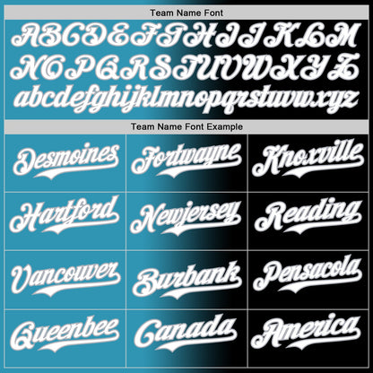 Custom Black White Panther Blue-Gray Authentic Gradient Fashion Baseball Jersey