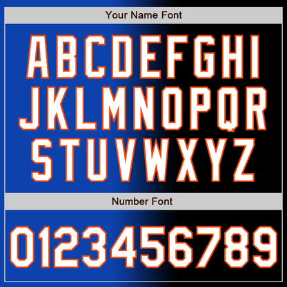 Custom Black White Thunder Blue-Orange Authentic Gradient Fashion Baseball Jersey