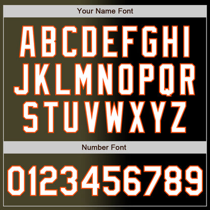 Custom Black White Olive-Orange Authentic Gradient Fashion Baseball Jersey