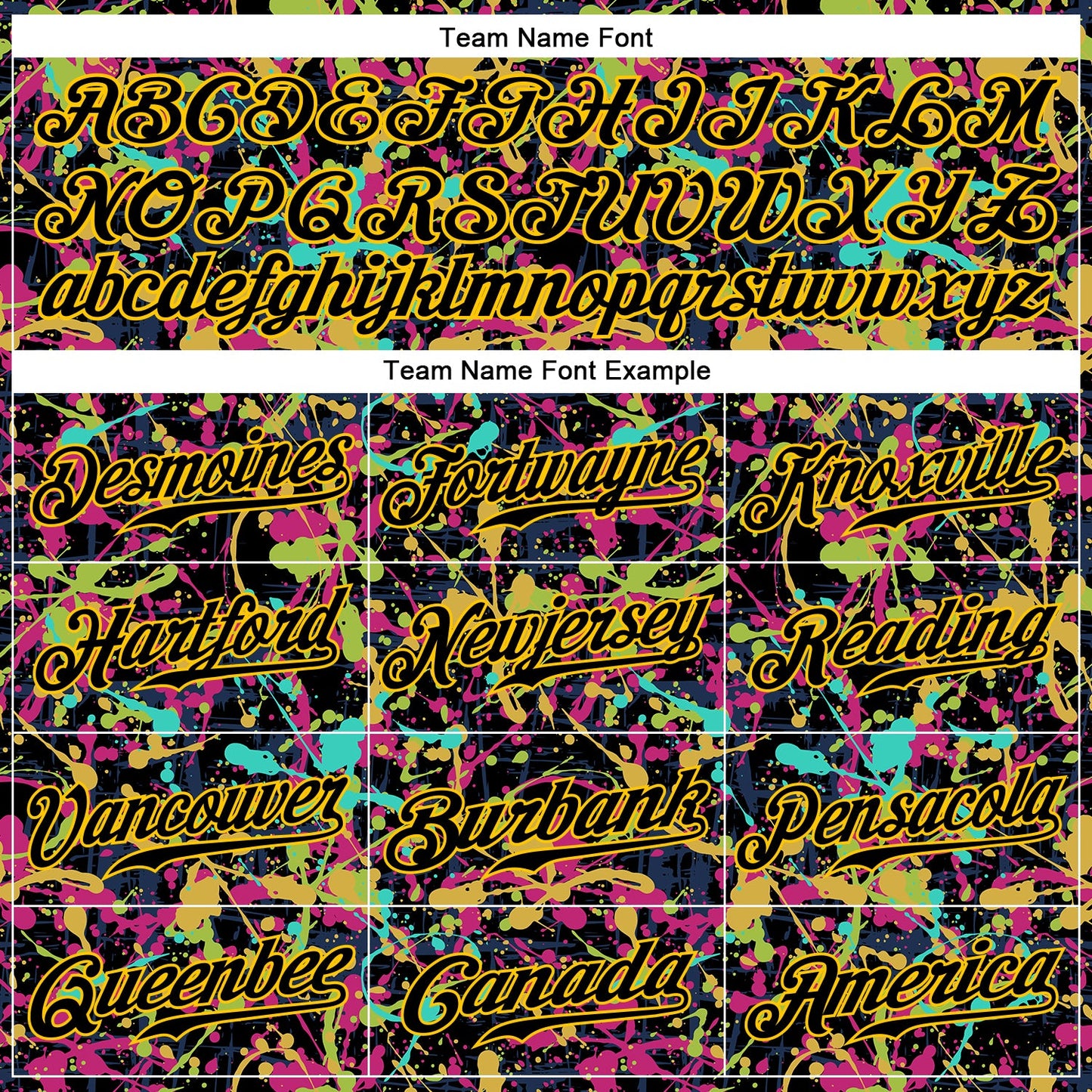 Custom Graffiti Pattern Black-Gold 3D Grunge Shabby Authentic Baseball Jersey