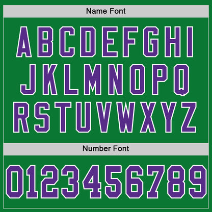 Custom Grass Green Purple-White Mesh Authentic Throwback Football Jersey