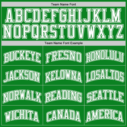 Custom Grass Green White Authentic Basketball Jersey