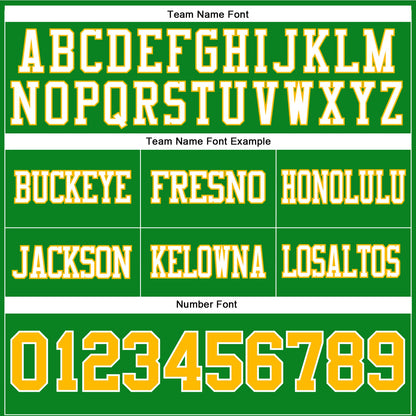Custom Grass Green Gold-White Mesh Authentic Football Jersey