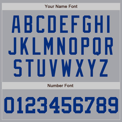 Custom Gray Royal Authentic Baseball Jersey