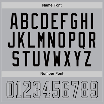 Custom Gray Gray-Black Hockey Jersey