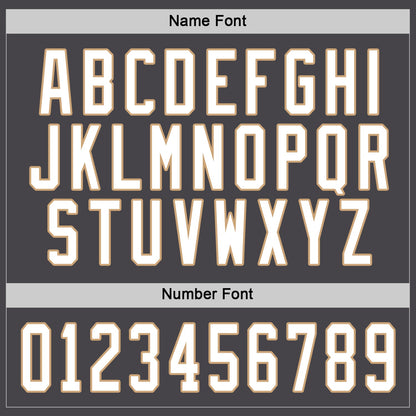 Custom Steel Gray White-Old Gold Hockey Jersey