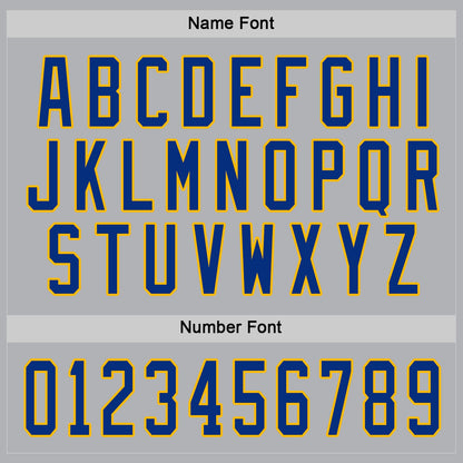 Custom Gray Royal-Gold Hockey Jersey