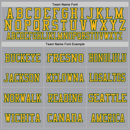 Custom Gray Green-Gold Mesh Authentic Football Jersey