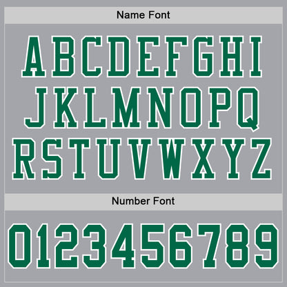 Custom Gray Kelly Green-White Mesh Authentic Football Jersey
