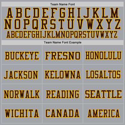 Custom Gray Brown-Gold Mesh Authentic Football Jersey