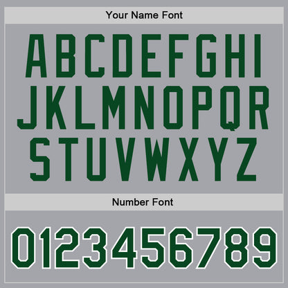 Custom Gray Green-White Authentic Throwback Basketball Jersey