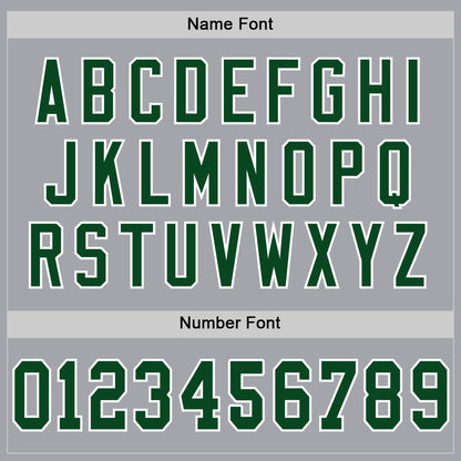 Custom Gray Green-White Mesh Authentic Throwback Football Jersey