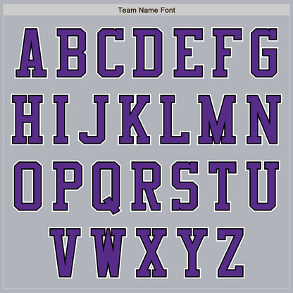 Custom Gray Purple-Black Authentic Baseball Jersey