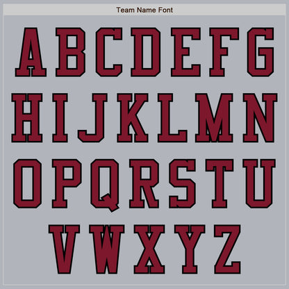 Custom Gray Crimson-Black Authentic Baseball Jersey
