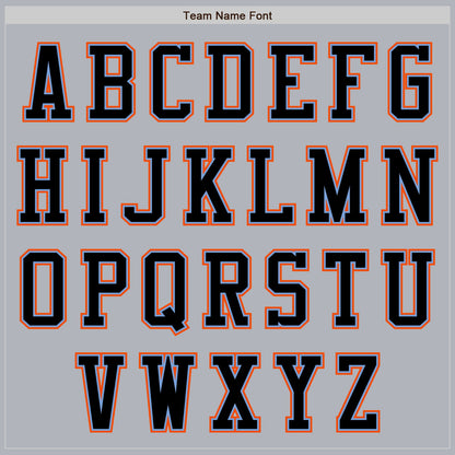 Custom Gray Black Powder Blue-Orange Authentic Baseball Jersey