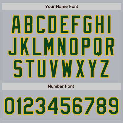 Custom Gray Green-Gold Authentic Baseball Jersey