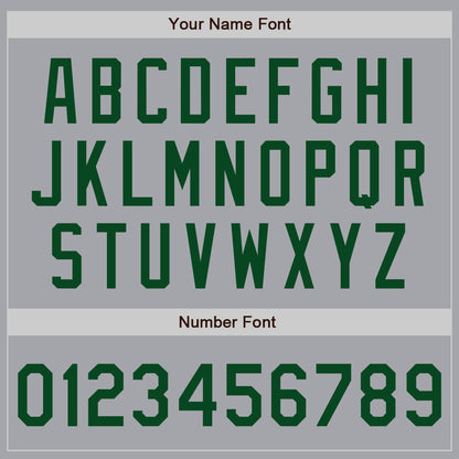 Custom Gray Green Authentic Baseball Jersey