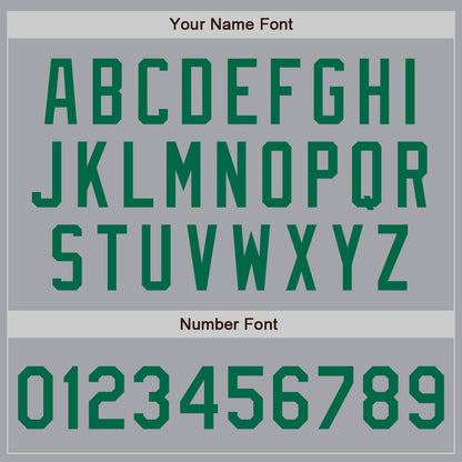 Custom Gray Kelly Green Authentic Baseball Jersey