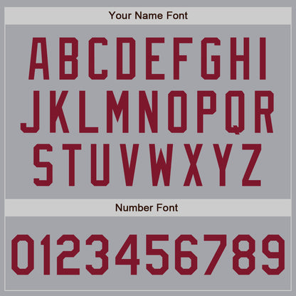 Custom Gray Crimson Authentic Baseball Jersey