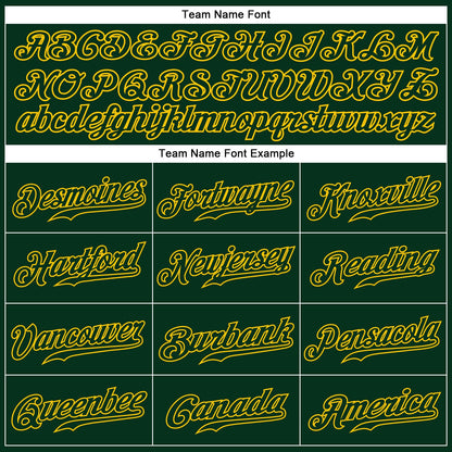 Custom Green Green-Gold Authentic Baseball Jersey