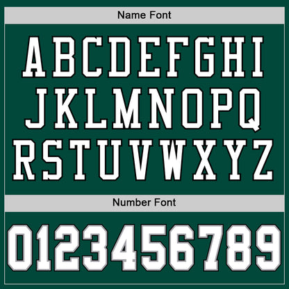 Custom Green White-Gray Mesh Authentic Throwback Football Jersey
