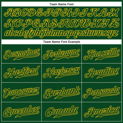 Custom Green Green-Gold Authentic Sleeveless Baseball Jersey