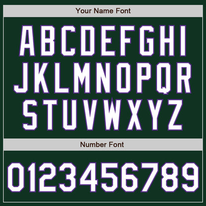 Custom Green White-Purple Authentic Baseball Jersey